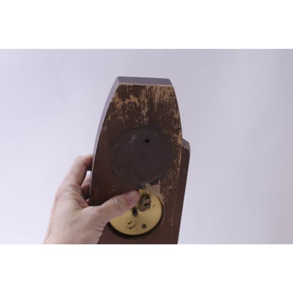 Vintage Tabletop Weather Station, Clock, Thermometer, Barometer, Wooden, - Picture 4 of 5